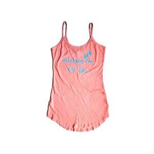 JUNK FOOD Dusty Coral " WORKING ON MY TAN " Spaghetti Strap DRESS Beachwear